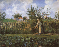 Dans le jardin potager by Camille Pissarro