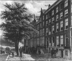 De Keizersgracht bij de Reguliersgracht by Willem Koekkoek