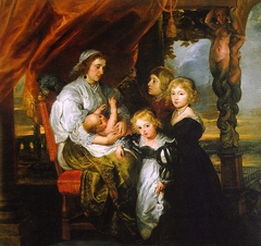 Deborah Kip, Wife of Sir Balthasar Gerbier, and Her Children by Peter Paul Rubens