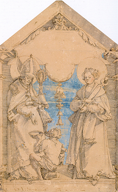 Die Heiligen Martin und Apollonia by Master of Meßkirch