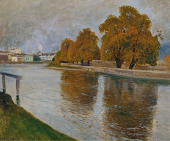 Die Salzach bei Hallein by Hans Wilt