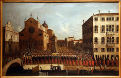 Doge's Funeral in the basilica santi Giovanni e Paolo by Gabriele Bella