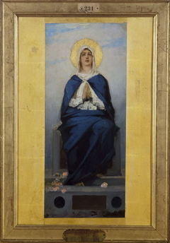 Esquisse pour l'église de Clichy-la-Garenne : L'Immaculée Conception by Jean-Joseph Benjamin-Constant