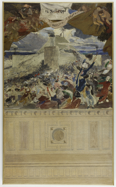 Esquisse pour la mairie du 4ème : Le 14 juillet 1790 by Paul-Albert Besnard