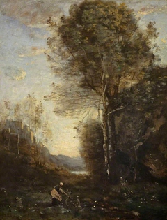 Evening Landscape by Jean-Baptiste-Camille Corot