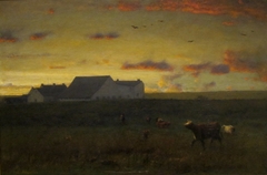 Farm Landscape, Cattle in Pasture by George Inness