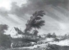 Farmhouse in a Storm by Maerten Fransz van der Hulst