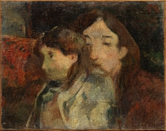 Figures in an Interior [formerly: Vision d' artiste OR Vison of the Artist: Self-Portrait with Son) by Paul Gauguin