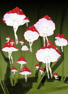 Fly agarics by Eugenia Rusnak