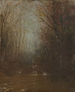 Forest Interior with Stream by John Frederick Kensett