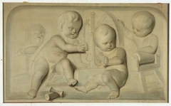 Four Putti by Hermanus Numan