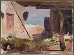 Fragment of buildings at the seaside. From the journey to Constantinople by Jan Ciągliński