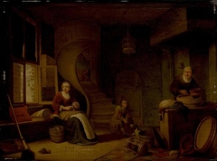 Genre Scene in a Kitchen by Jan Gillisz van Vliet