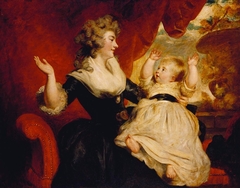 Georgiana, Duchess of Devonshire, with her daughter Georgiana, later Countess of Carlisle by William Etty