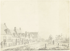 Gezicht in het dorp Kruiningen, op Zuid-Beveland by Unknown Artist