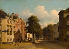 Gezicht op het Korte Voorhout te 's-Gravenhage by Jan Weissenbruch