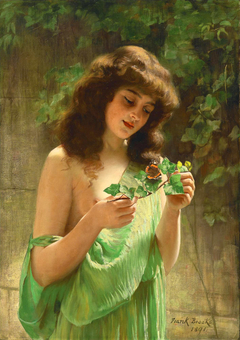 Girl with a Butterfly by Frank Brooks