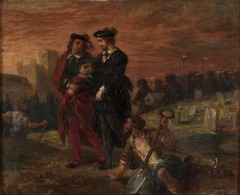 Hamlet et Horatio au cimetière by Eugène Delacroix