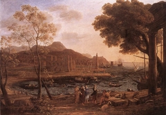 Harbour Scene with Grieving Heliades by Claude Lorrain