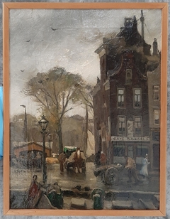 Het vismarktje by August Willem van Voorden