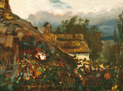 Houses at Szada by Bertalan Székely