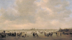 Ice-skating near 's-Hertogenbosch by Jan van Goyen