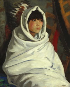 Indian Girl in White Blanket by Robert Henri