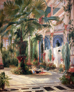 Inside the Palm House on the Pfaueninsel near Potsdam by Carl Blechen