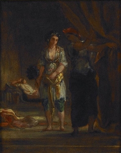 Intérieur de harem à Oran by Eugène Delacroix