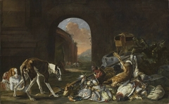 Jagdbeute, von Hunden bewacht by Jan Fyt