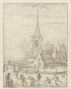 Januari by Esaias van de Velde