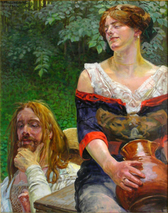 Jésus et la Samaritaine by Jacek Malczewski