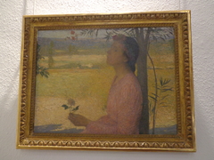 Jeune fille à la rose by Henri-Jean Guillaume Martin