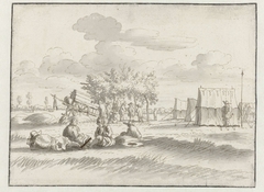 Kampement van het leger van Willem III bij Leuven, 1675 by Josua de Grave