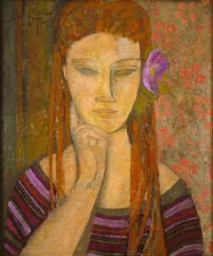 La flor malva / The purple flower by Alfredo Roldán