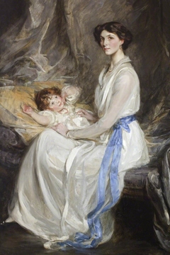 Lady Winifred Paget, Viscountess Ingestre (1881-1965) and her Infant Son, later 21st Earl of Shrewsbury (1914 - 1980) by James Jebusa Shannon