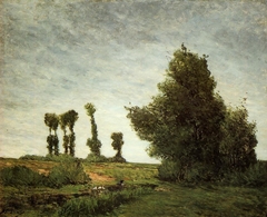 Landscape with Poplars by Paul Gauguin