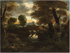 Landscape with Saint Bruno in Ecstasy by Pier Francesco Mola