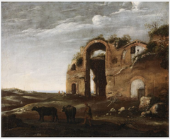 Landscape with the Ruins of the Baths of Diocletian, Rome by Bartholomeus Breenbergh