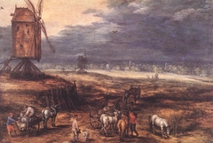 Landscape with Windmills by Jan Brueghel the Younger