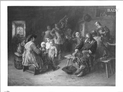 Landsknechte und Kinder in der Schenke by Ernst Zimmermann