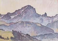 Le Grand Muveran von Villars aus by Ferdinand Hodler