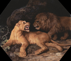 Lion and Lione by George Stubbs