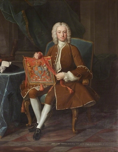 Lord John Hervey, 2nd Baron Hervey of Ickworth, PC, MP (1696-1743) holding his Purse of Office as Lord Privy Seal by Jean-Baptiste van Loo