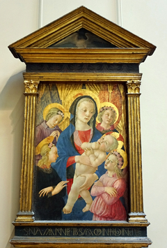 Madonna and Child with Four Angels by Master of the Nativity of Castello