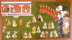 Maharana Amar Singh II, Prince Sangram Singh and Courtiers Watch a Performance by Anonymous