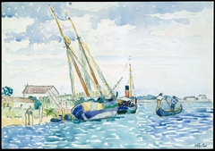 Marine Scene (Boats near Venice) by Henri-Edmond Cross