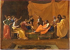 Moïse enfant foulant aux pieds la couronne de Pharaon by Nicolas Poussin