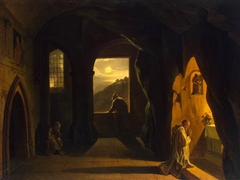 Monks in a Cave by François Marius Granet