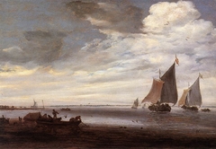 Mouth of a River with Ships by Salomon van Ruysdael